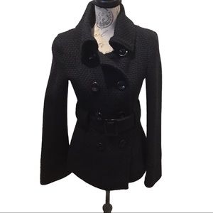 White House Black Market Belted Waist Pea Coat XS